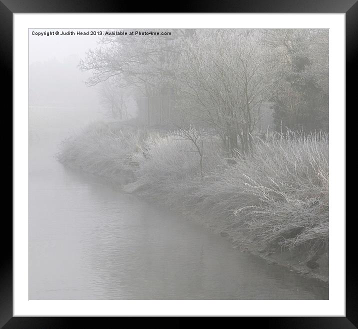 Foggy, Frosty Morning Framed Mounted Print by Judith Head