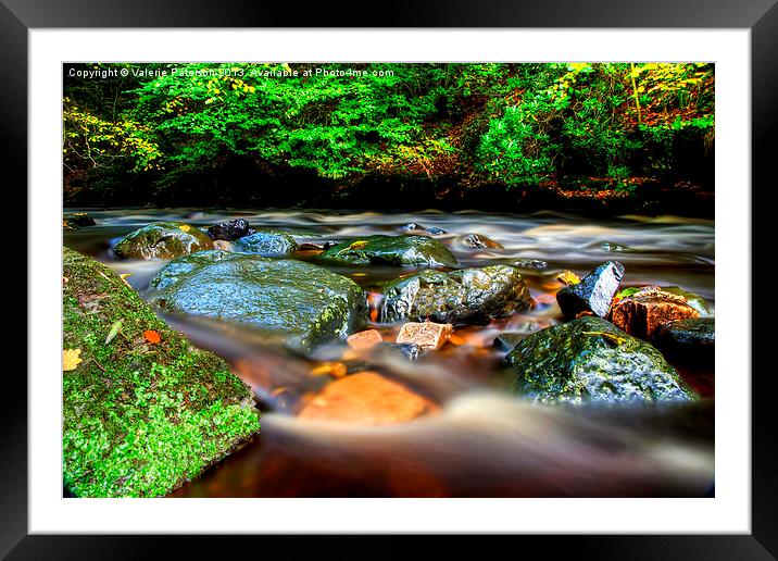 Autumn Flow Framed Mounted Print by Valerie Paterson