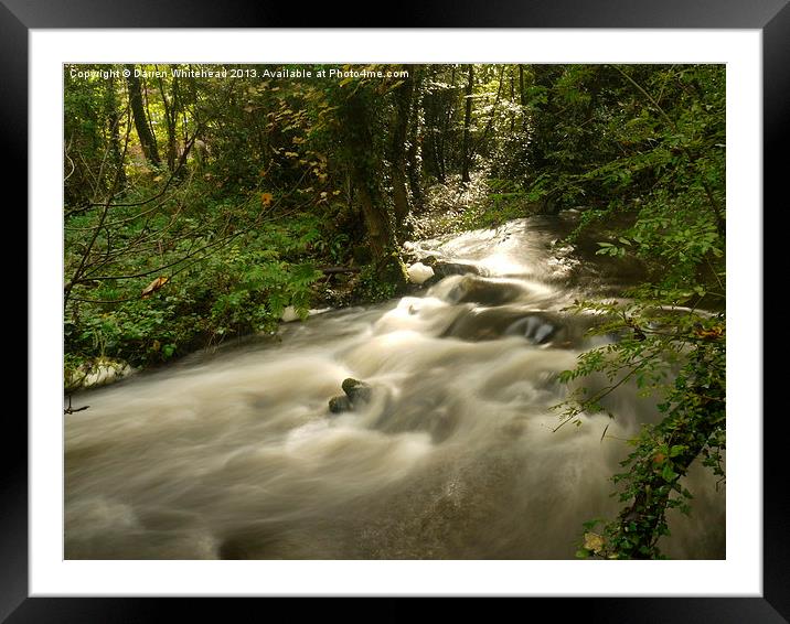 Silky River Framed Mounted Print by Darren Whitehead