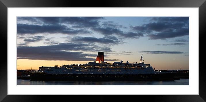 QE2 Framed Mounted Print by George Young