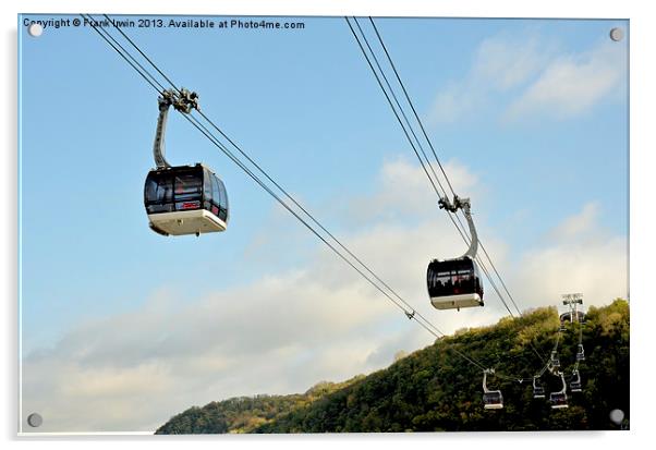 Cable car in Koblenz, Germany Acrylic by Frank Irwin