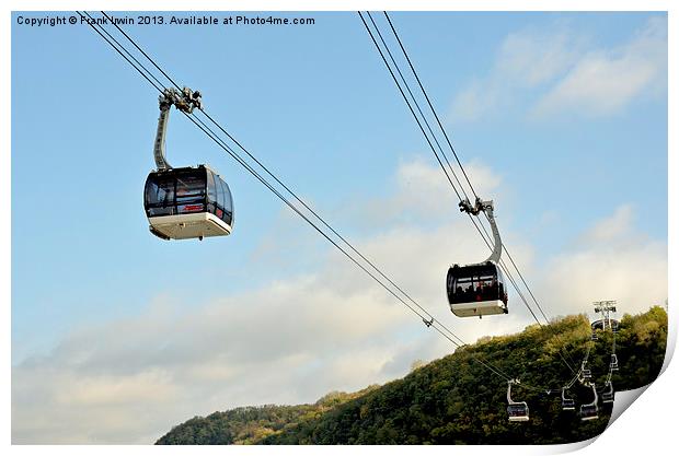 Cable car in Koblenz, Germany Print by Frank Irwin