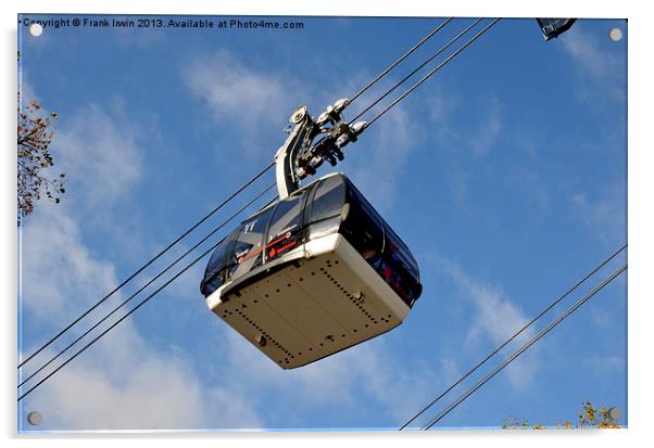 AN overhead cable car Acrylic by Frank Irwin
