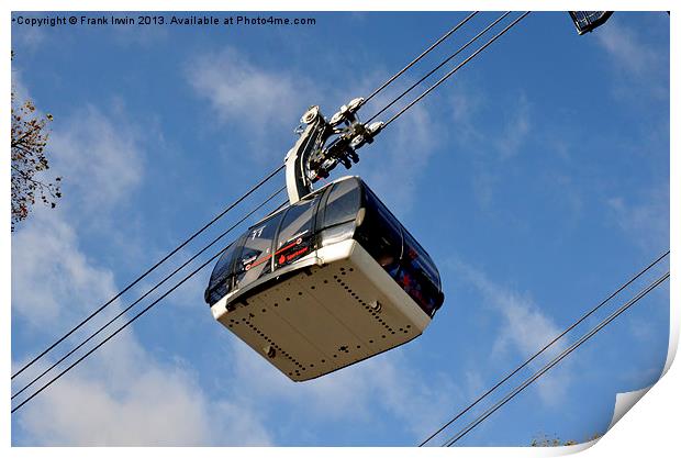 AN overhead cable car Print by Frank Irwin