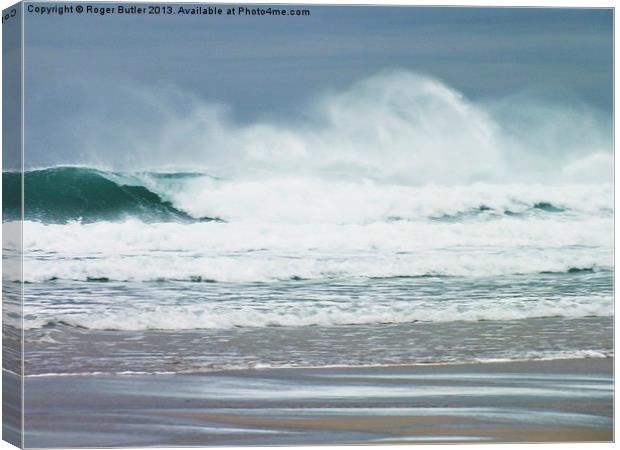 Angry Sea Canvas Print by Roger Butler