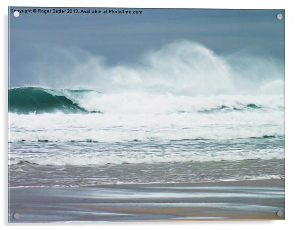 Angry Sea Acrylic by Roger Butler