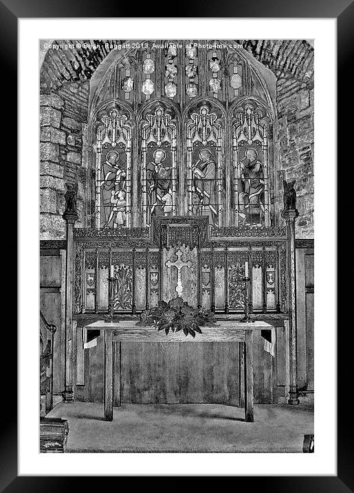 At the Alter BW Framed Mounted Print by Brian  Raggatt