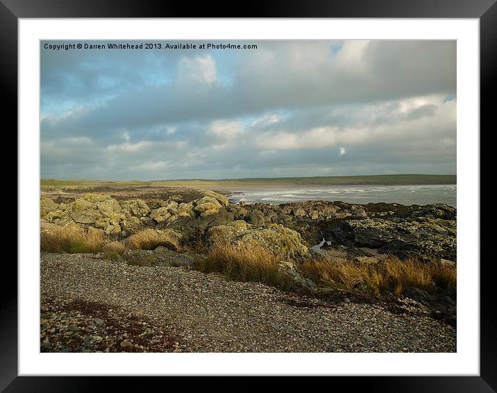 Cloudy Sky at Aberffraw Framed Mounted Print by Darren Whitehead