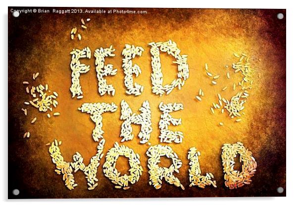 Feed The World Acrylic by Brian  Raggatt