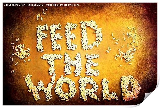 Feed The World Print by Brian  Raggatt