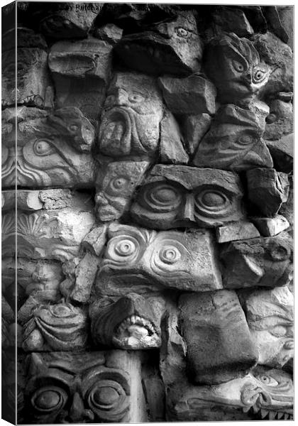 Wall of faces Canvas Print by Ray Pritchard