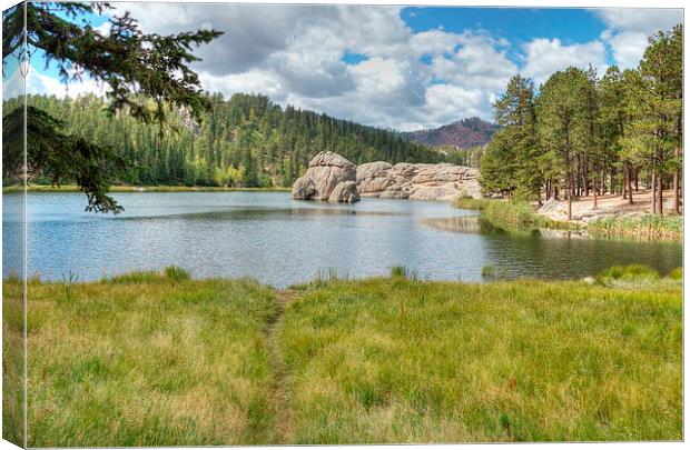 Lake Sylvan, South Dakota Canvas Print by Nataliya Dubrovskaya