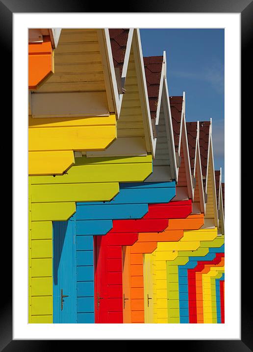 Scarborough Beach Huts 2 Framed Mounted Print by Martin Williams