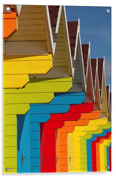 Scarborough Beach Huts 2 Acrylic by Martin Williams