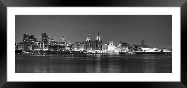 Liverpool Waterfront Panorama Framed Mounted Print by Garry Smith
