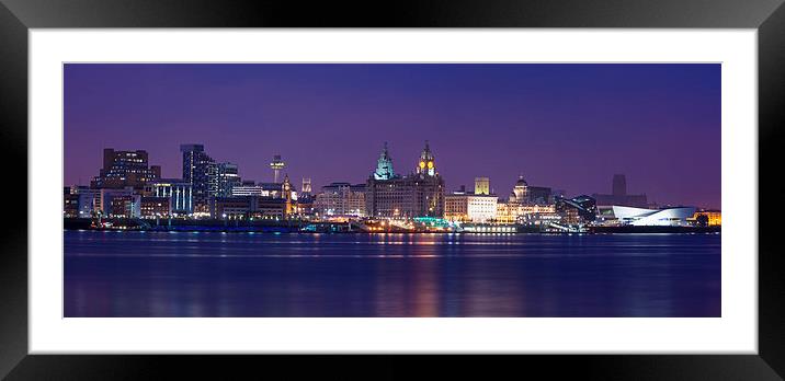 Liverpool Waterfront Panorama Framed Mounted Print by Garry Smith