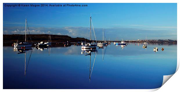 Christchurch Harbour Sailing Boats Print by Karen Magee