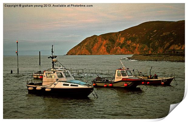 High Tide at Lynmouth Print by graham young