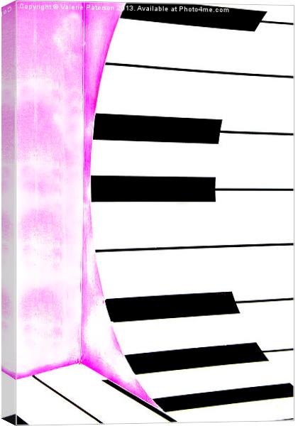 Piano Keys Canvas Print by Valerie Paterson