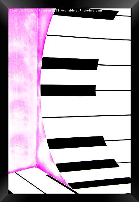 Piano Keys Framed Print by Valerie Paterson