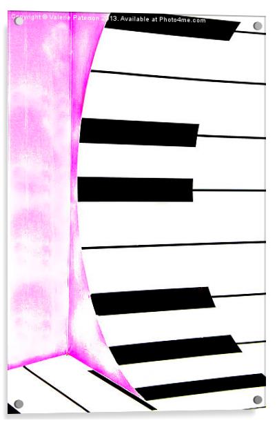Piano Keys Acrylic by Valerie Paterson