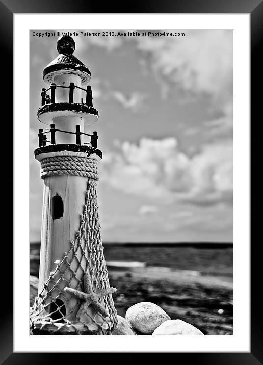 Little Lighthouse Framed Mounted Print by Valerie Paterson