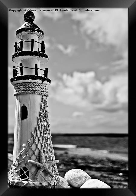 Little Lighthouse Framed Print by Valerie Paterson