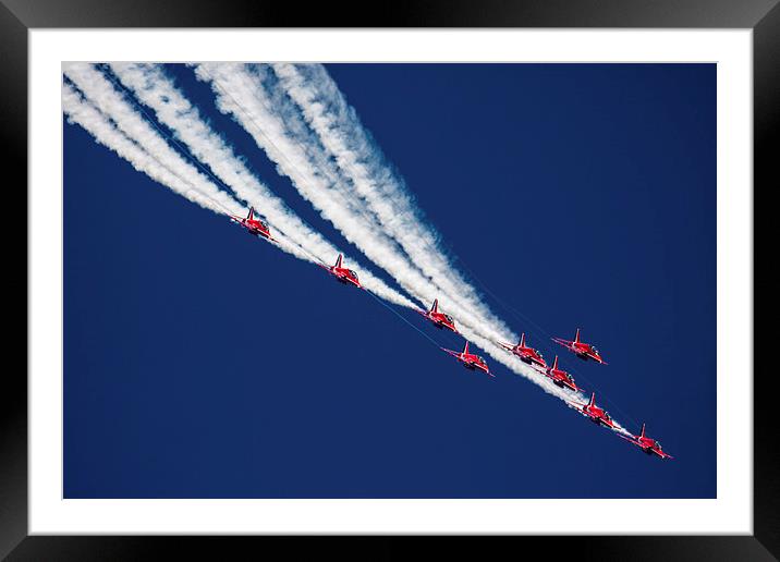 The Red Arrows Framed Mounted Print by Dan Kemsley
