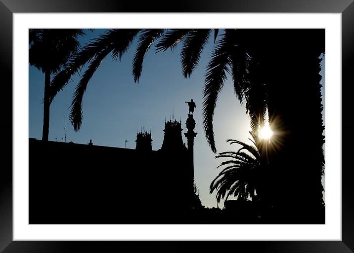 Columbus in Barcelona Framed Mounted Print by Colin Chipp
