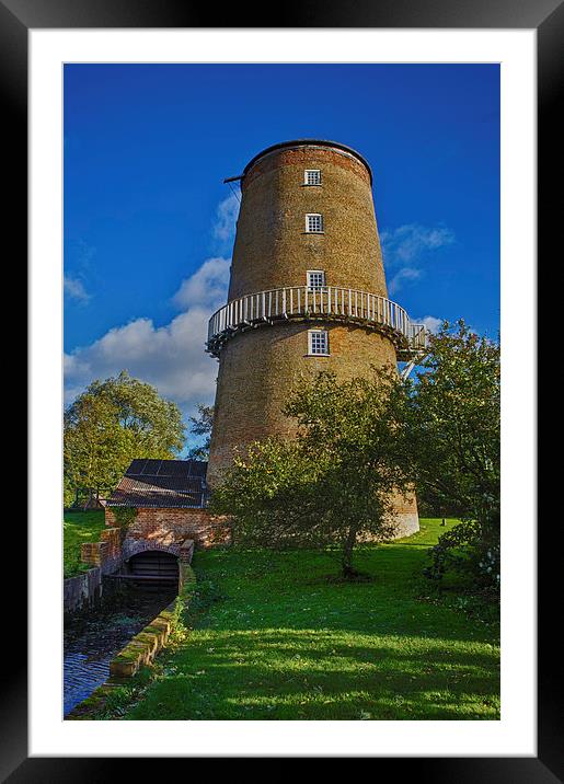 Little Cressingham Water mill in HDR Framed Mounted Print by Mark Bunning