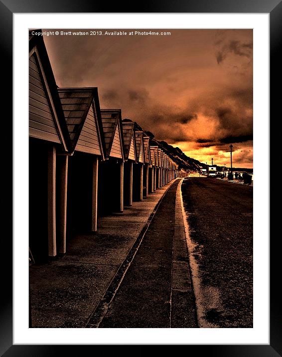 bournemouth beach huts Framed Mounted Print by Brett watson