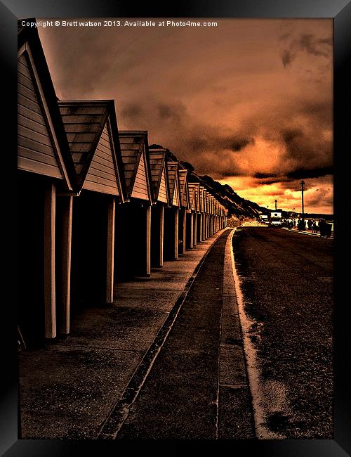 bournemouth beach huts Framed Print by Brett watson