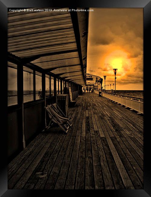 Bournemouth pier Framed Print by Brett watson