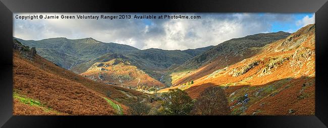 Coppermines Valley Panorama Framed Print by Jamie Green