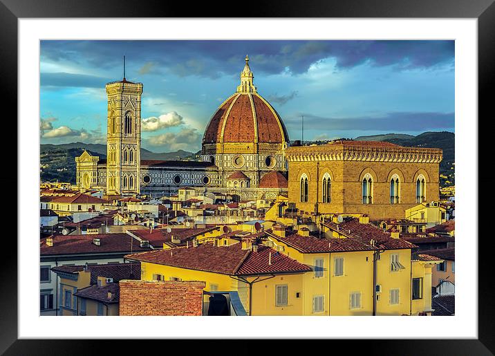 Florence Golden Hour Framed Mounted Print by mhfore Photography