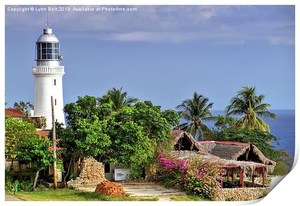 Lighthouse Santiago De Cuba Print by Lynn Bolt