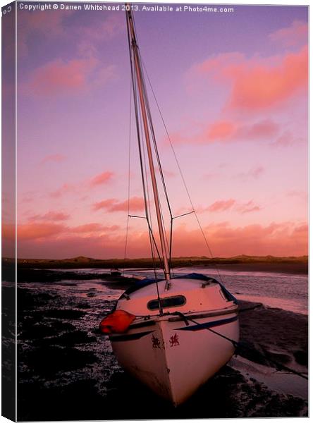 Stranded at Dusk Canvas Print by Darren Whitehead