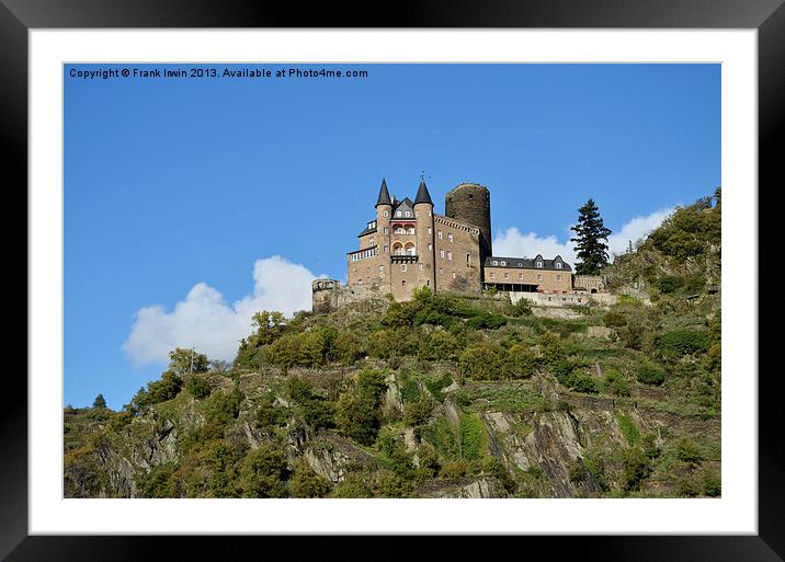 Castle on the River Rhine Framed Mounted Print by Frank Irwin