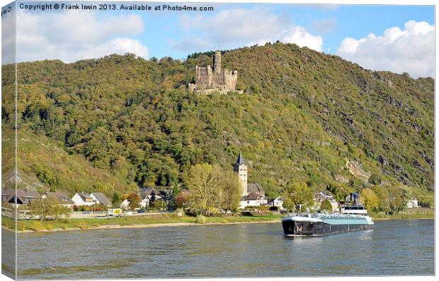 Maus Castle on the River Rhine. Canvas Print by Frank Irwin