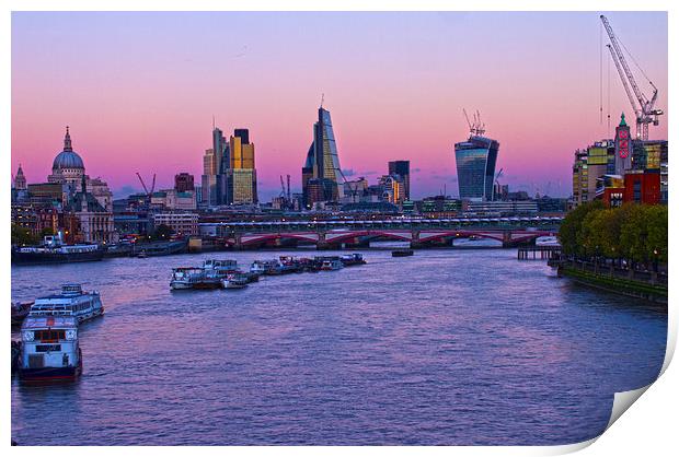 City of London Skyline Print by David French