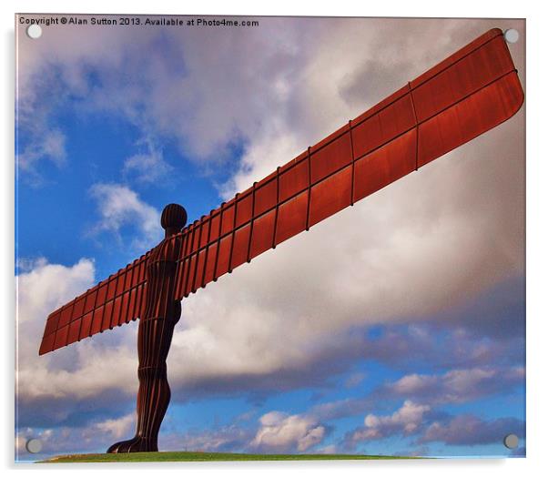 Angel of the North Acrylic by Alan Sutton
