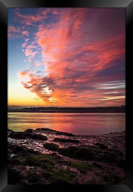 River Taw sunrise Framed Print by Dave Wilkinson North Devon Ph