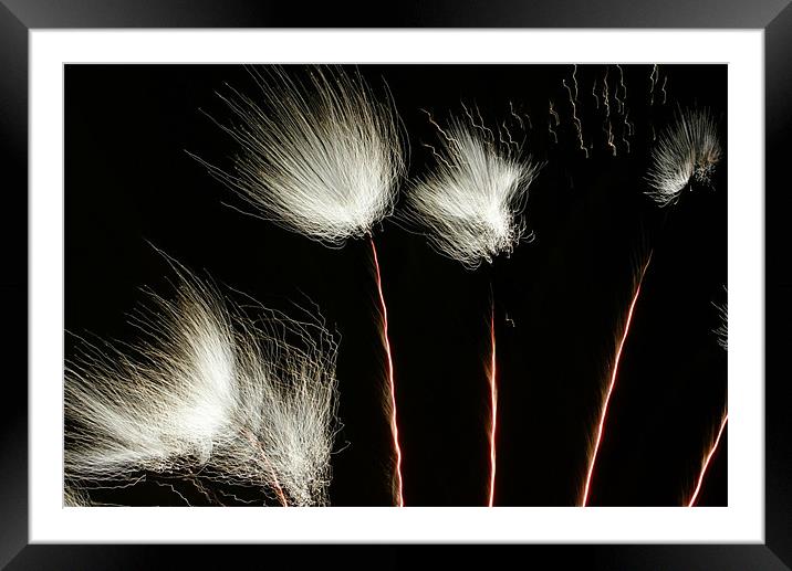Fireworks Framed Mounted Print by George Young