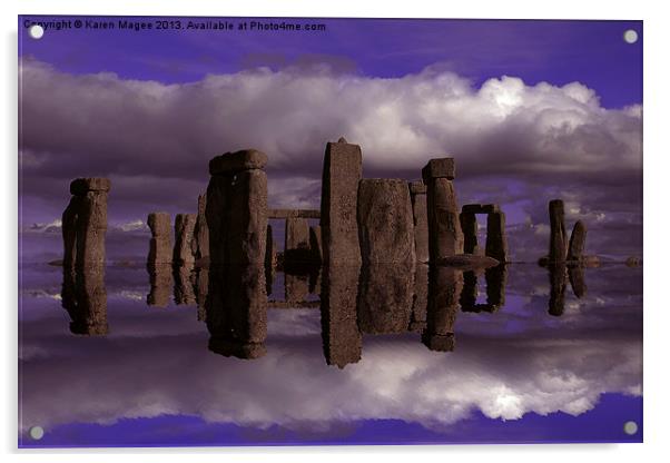 Stonehenge Reflections Acrylic by Karen Magee