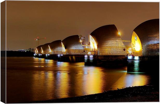 Thames Barrier, London, Canvas Print by Robert Cane