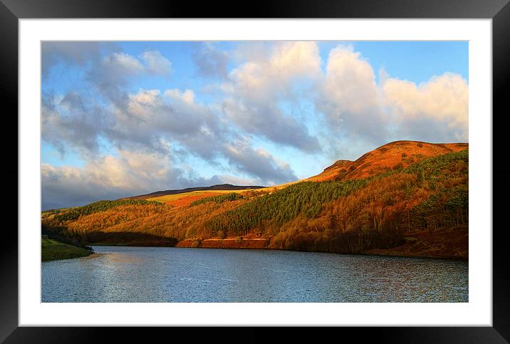 Ladybower Reservoir & Whinstone Lea Tor Framed Mounted Print by Darren Galpin
