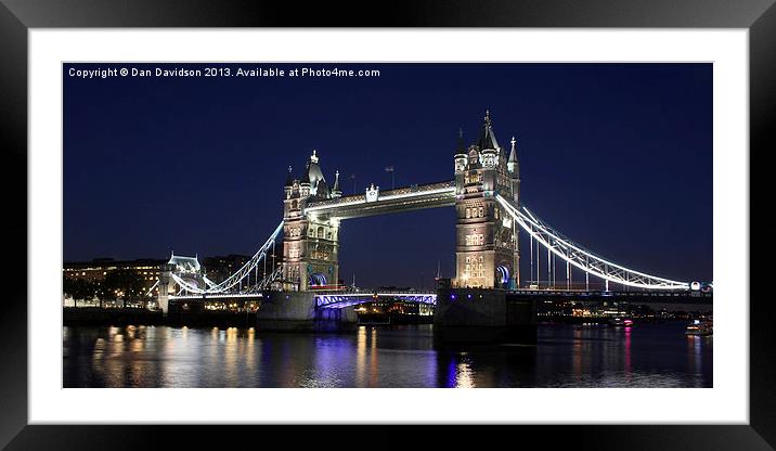 Tower Bridge London Framed Mounted Print by Dan Davidson