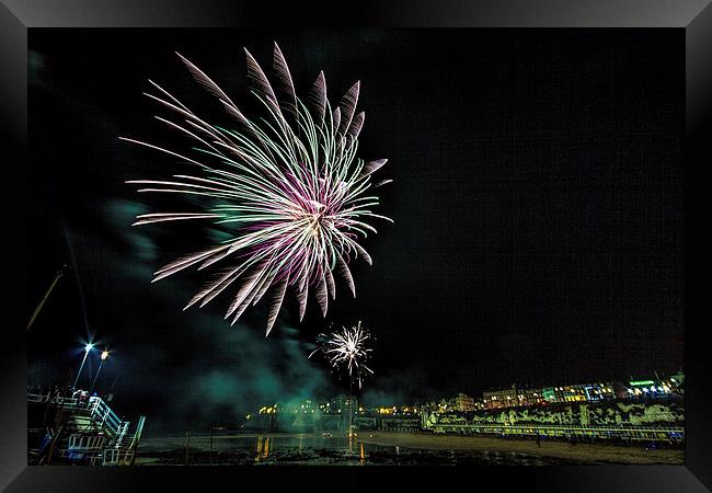 Broadstairs fireworks Framed Print by Thanet Photos