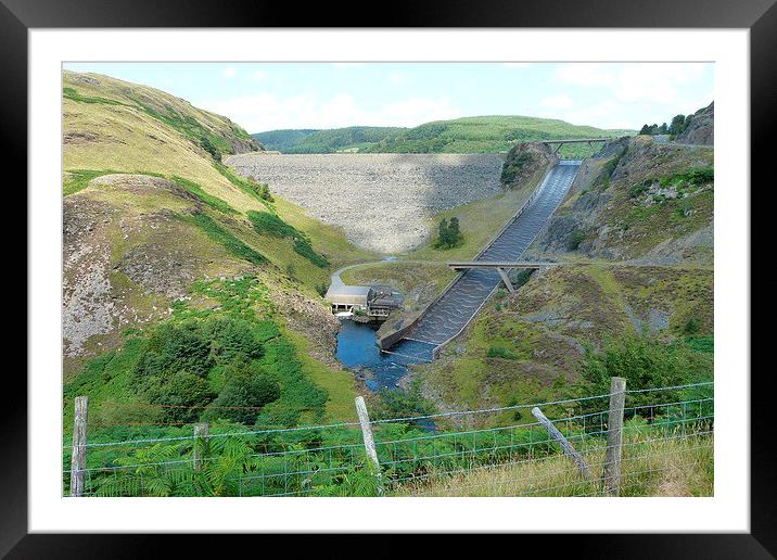 Llyn Brianne Dam & Spillway Framed Mounted Print by Ursula Keene