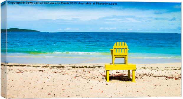 The Yellow Chair Canvas Print by Betty LaRue